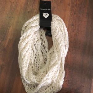 White sparkly infinity scarf